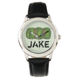 Green Sleeping Bag Camp Roll Personalised Watch