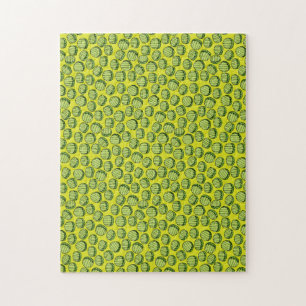Green Sliced Pickles Challenging Food Jigsaw Puzzle
