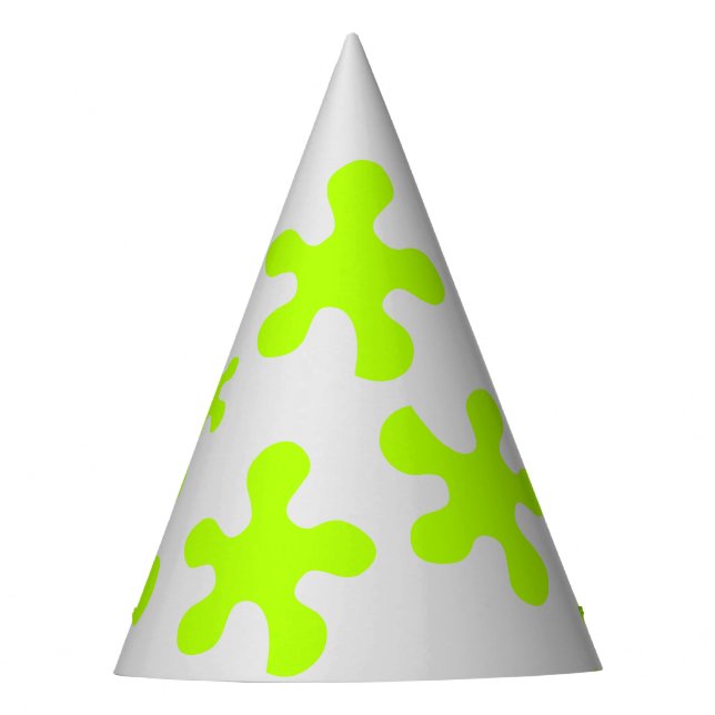 green slime grey fun kids party hat (Front)