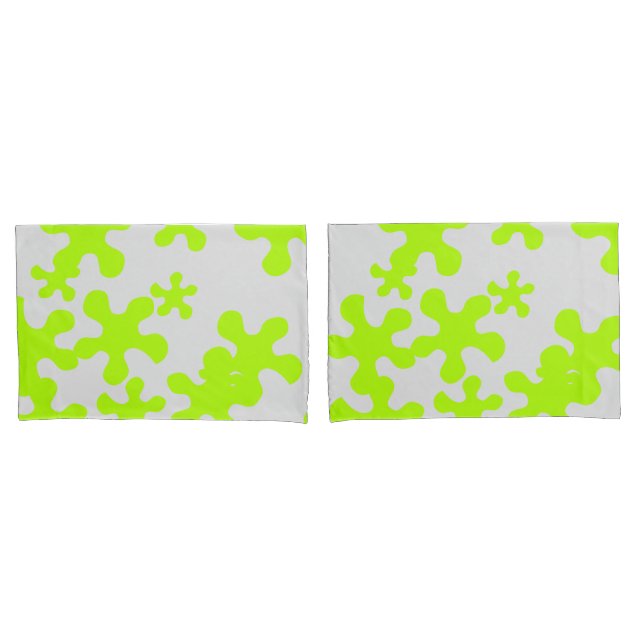 green slime grey fun kids pillowcase (Front-Set)