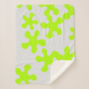 green slime grey fun kids sherpa blanket