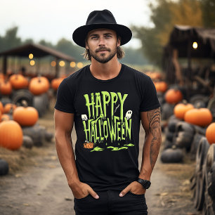 Green Slime Happy Halloween T-Shirt
