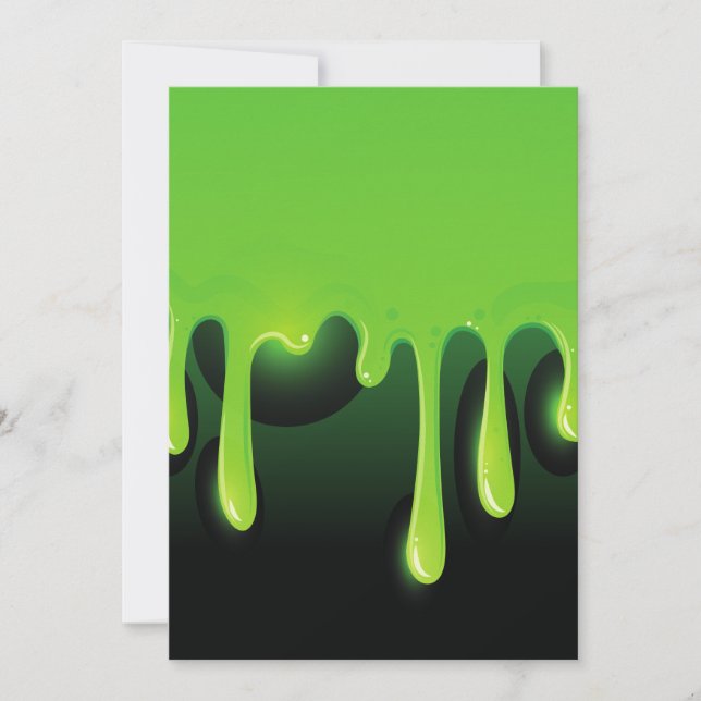 green slime invitation (Front)