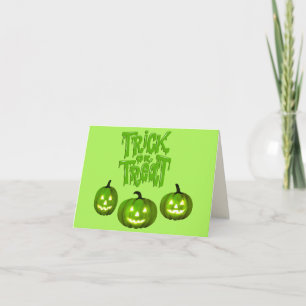 Green Slime Trick or Treat Card