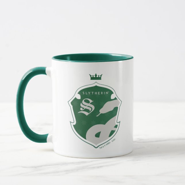 Green SLYTHERIN™ Outlined Crowned Crest Mug (Left)