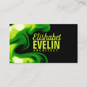 green smoke on black background gu6888 business card