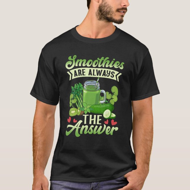 Green Smoothie Loves Healthy Drinks Veggies Fruits T-Shirt (Front)