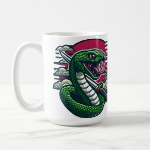 Green snake coffee mug