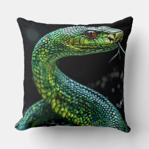 Green snake cushion