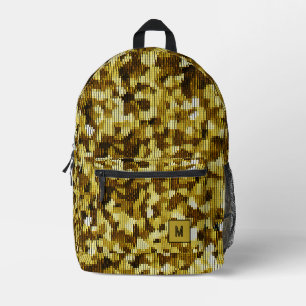 Green snake digital camo futuristic printed backpack