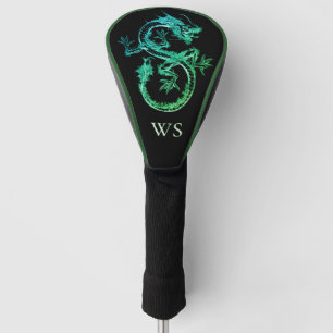 Green Snake Dragon Design   Luxury Golf Head Cover
