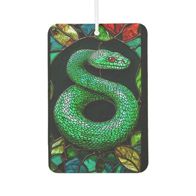 Green Snake Hanging Car Scent For Fresh Interior Air Freshener (Front)