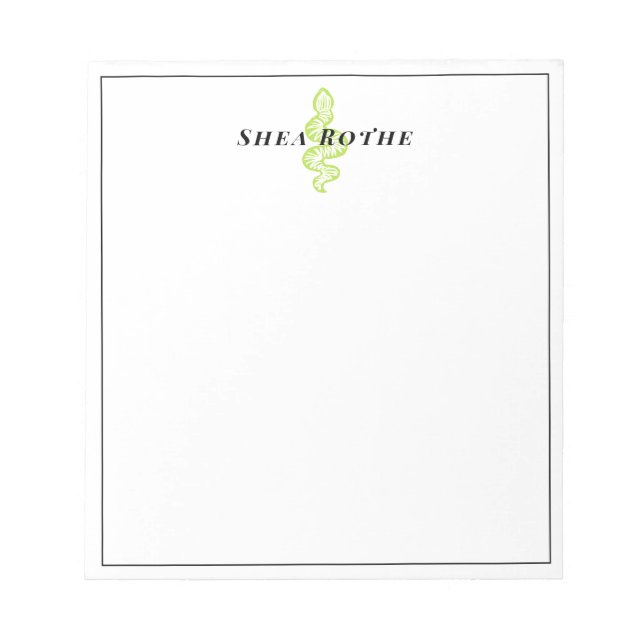 Green Snake Notepad (Front)