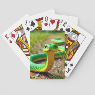 Green Snake Playing Cards
