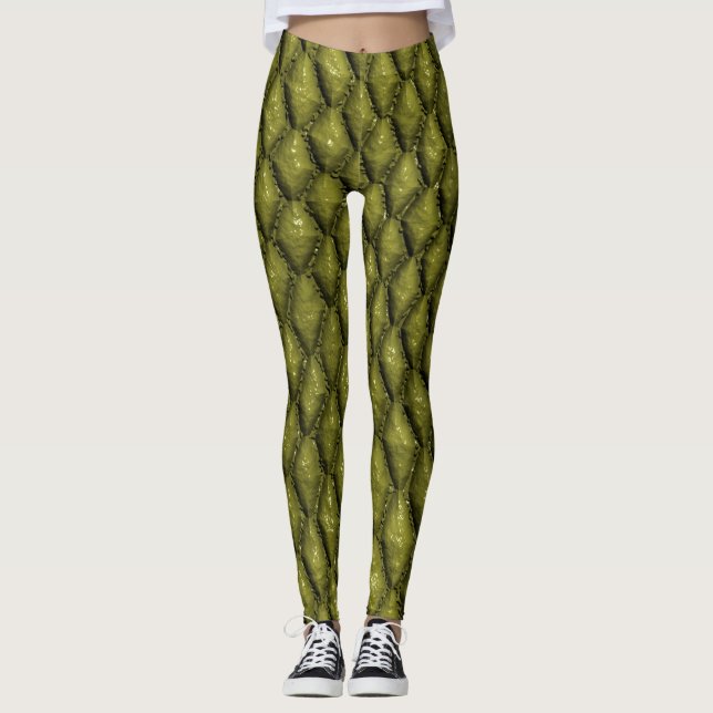 Green Snake Scales Leggings (Front)