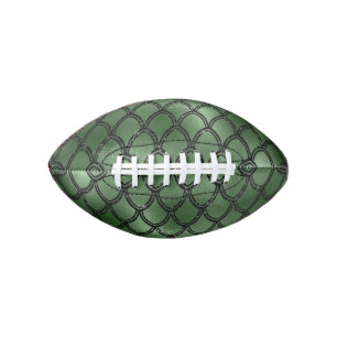 Green Snake Serpent Reptile Pattern American Football