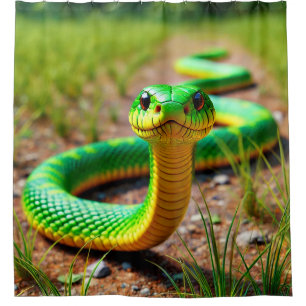 Green Snake Shower Curtain