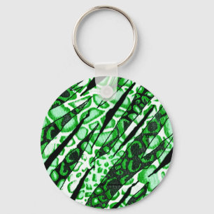 Green Snake Skin Camo Key Ring