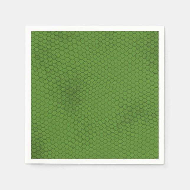 Green Snake Skin Texture Napkin (Front)