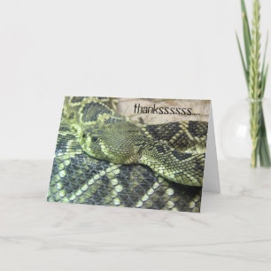 Green Snake Thank You notes, personalize text