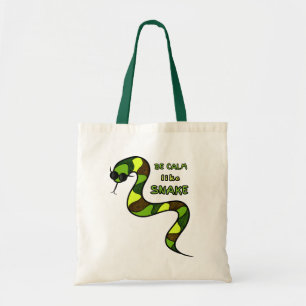 Green snake tote bag