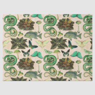 Green Snakes Fish and Butterfly Decoupage Tissue Paper