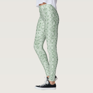 Green Snakeskin Leggings