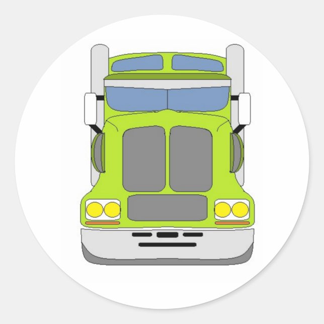 green snot truck classic round sticker (Front)