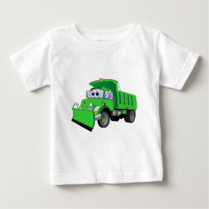 Green Snow Plough Cartoon Baby T-Shirt