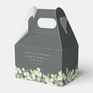 Green Snowberry+Eucalyptus Winter Bridal Shower Favour Box