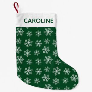 Green Snowflake Christmas Stocking