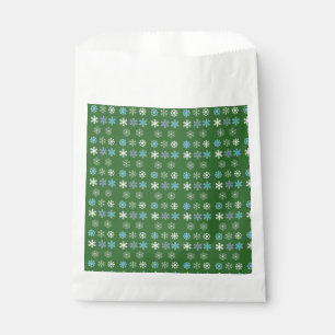 Green Snowflake Favour Bags