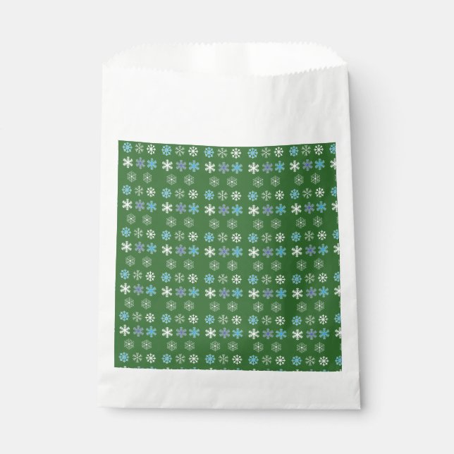 Green Snowflake Favour Bags (Front)