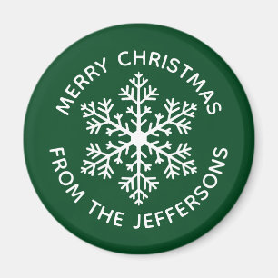 Green Snowflake Magnet