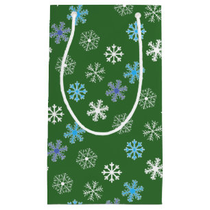 Green Snowflake Small Gift Bag