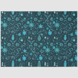 Green Snowflakes Christmas Ornaments Christmas Tissue Paper