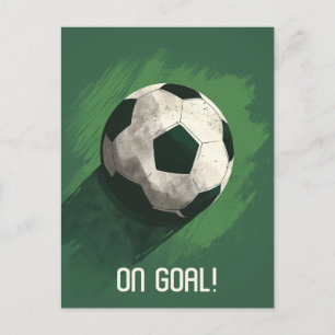 Green Soccer Ball Postcard