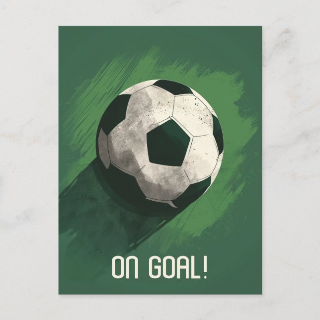 Green Soccer Ball Postcard (Front)