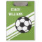 Green Soccer Coach Personalised Clipboard