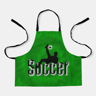 Green Soccer Player, Kids Full Print Apron