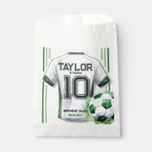 Green Soccer Sports Boy Jersey Kids Birthday Party