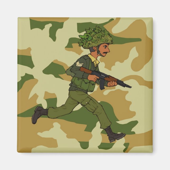 GREEN SOLDIER PAKISTAN MAGNET (Front)