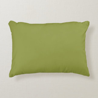 Green Solid Colour Avocado Sage #939c43 Decorative Cushion
