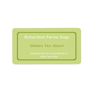 Green Solid Colour Soap Label