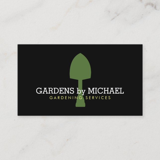 Green Spade Gardening Services Business Card (Front)