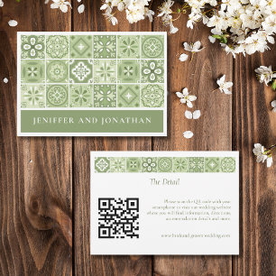 GREEN SPANISH TILES ENCLOUSURE CARD