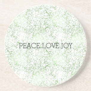 Green Sparkle Dots Gold Glitz Coaster