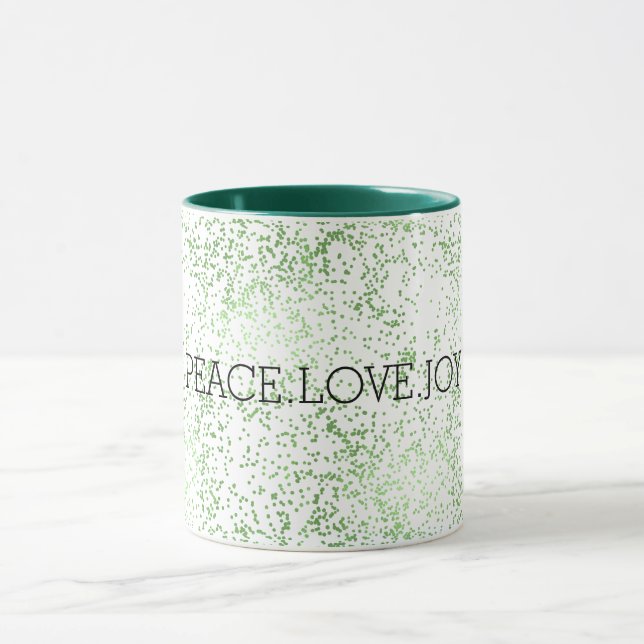 Green Sparkle Dots Gold Glitz     Mug (Center)