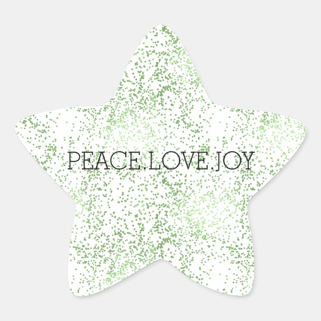 Green Sparkle Dots Gold Glitz      Star Sticker (Front)