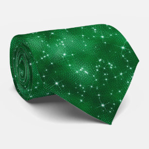 Green Sparkle Glitter  Tie